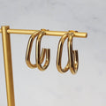 Aretes Acero Inoxidable Doble