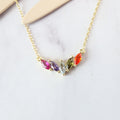 Collar Plata 925 con Chapa de Oro 5 Hojitas