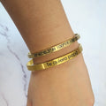 Brazalete Acero Inoxidable 4mm y 6 mm Personalizado  (c/u)