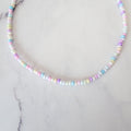 Collar Acero Inoxidable Chaquira Pastel
