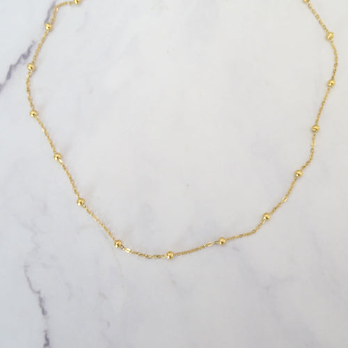 Collar Acero Inoxidable Bolitas