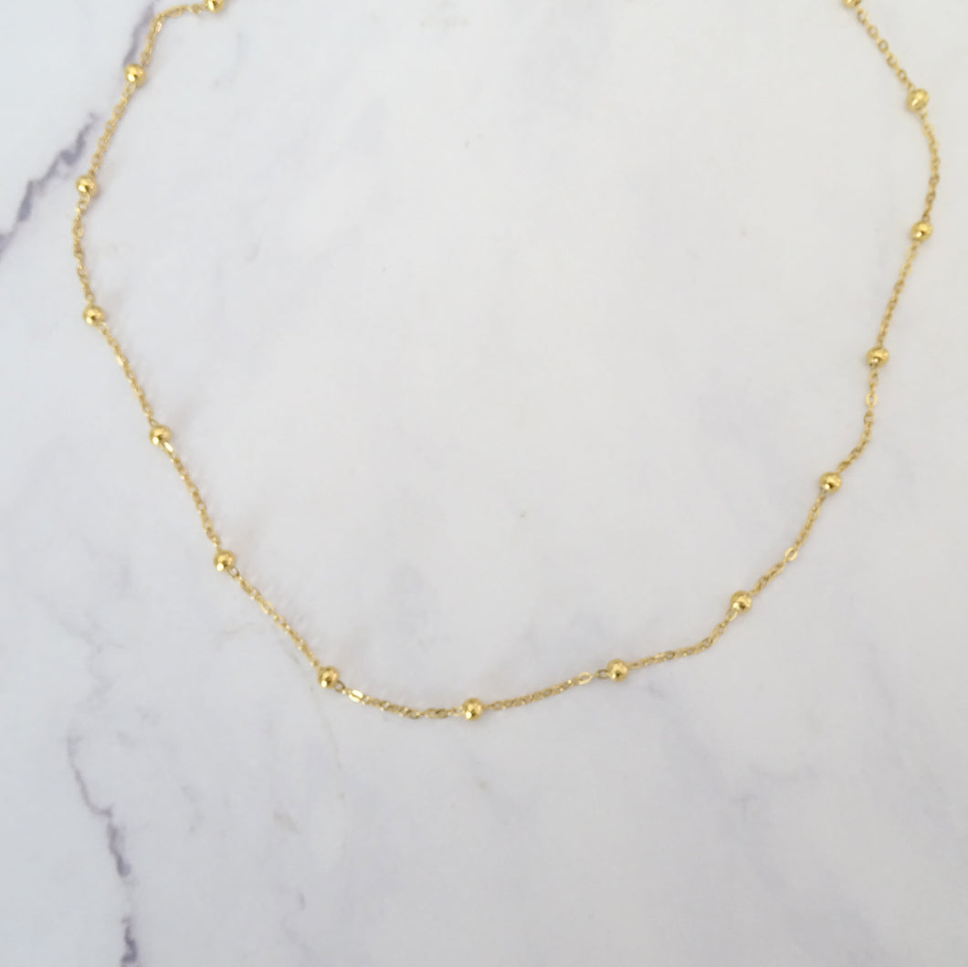 Collar Acero Inoxidable Bolitas