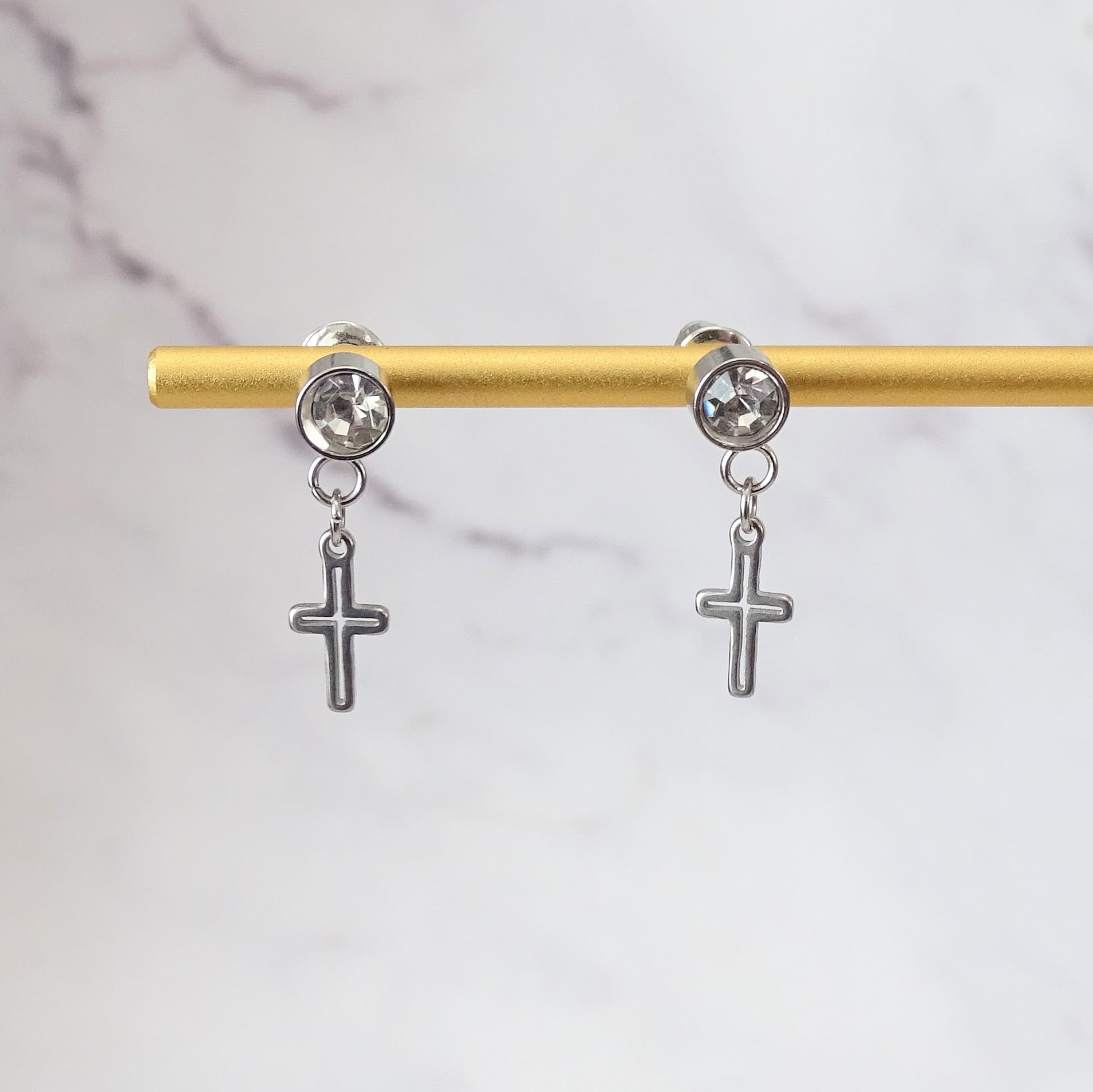 Huggies Acero Inoxidable Cruz Mini Hueca