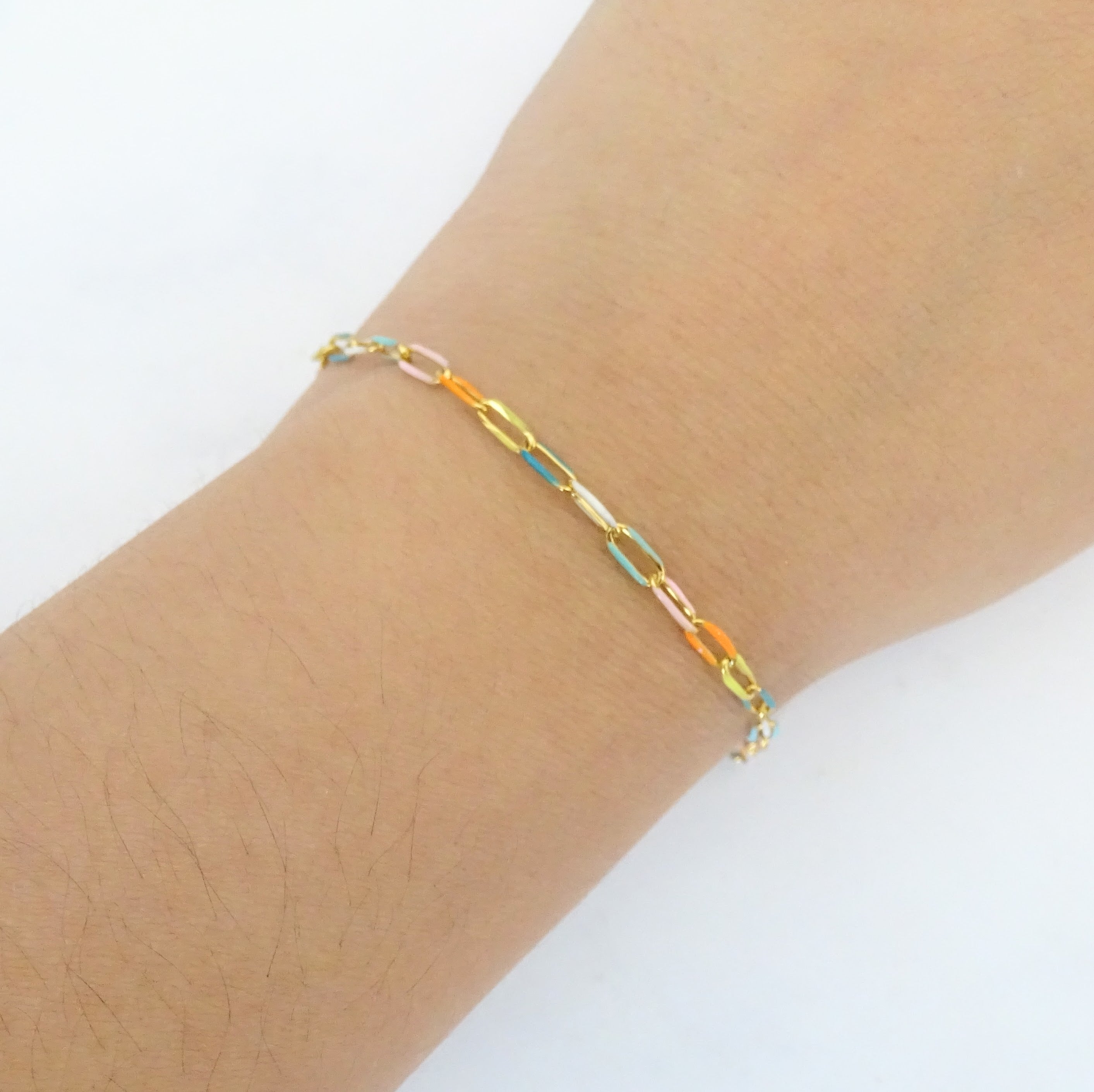 Pulsera Acero Inoxidable Eslabon Colores