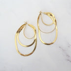 Aretes Acero Inoxidanble 3 Tiras Planas