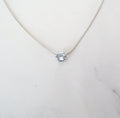 Collar Rodio Cristal Solitario
