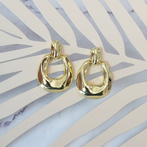 Aretes Oro Laminado Candado