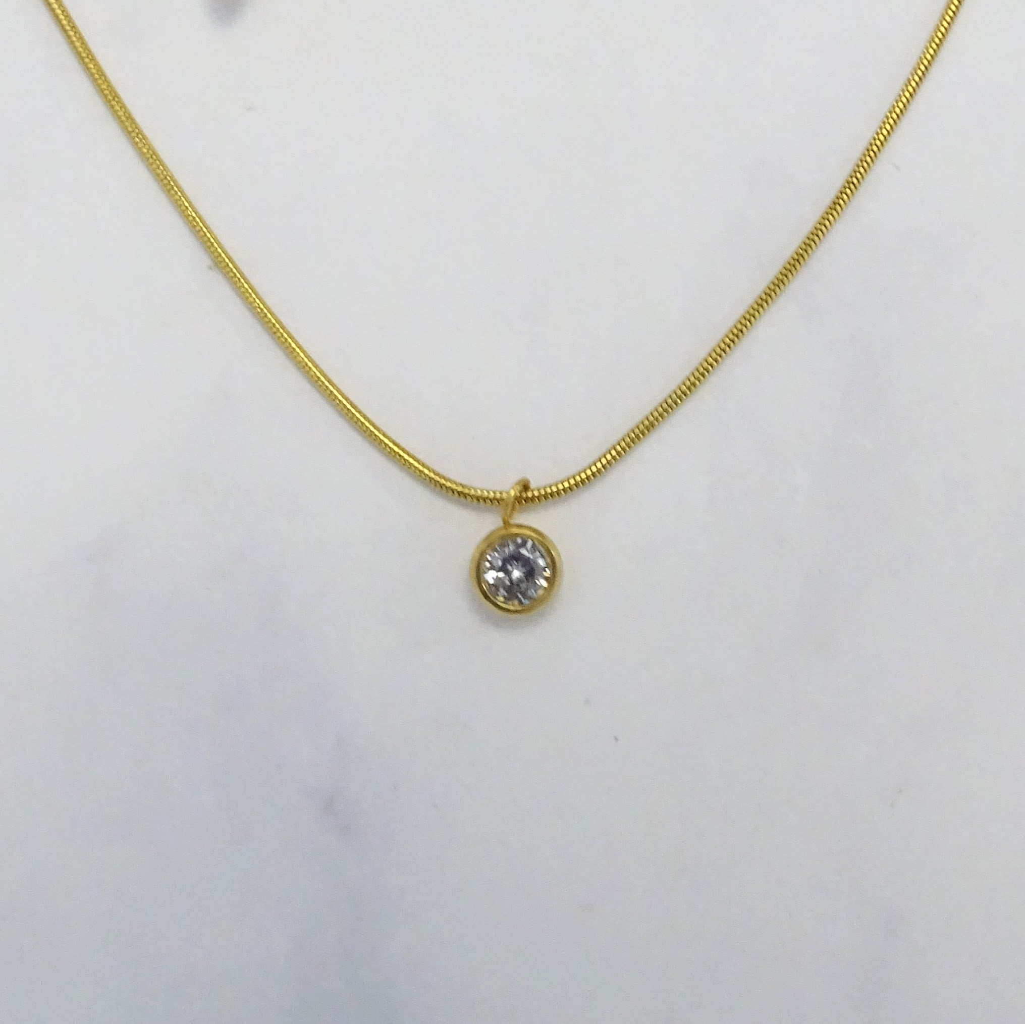 Collar Acero Inoxidable Cristal Bolita