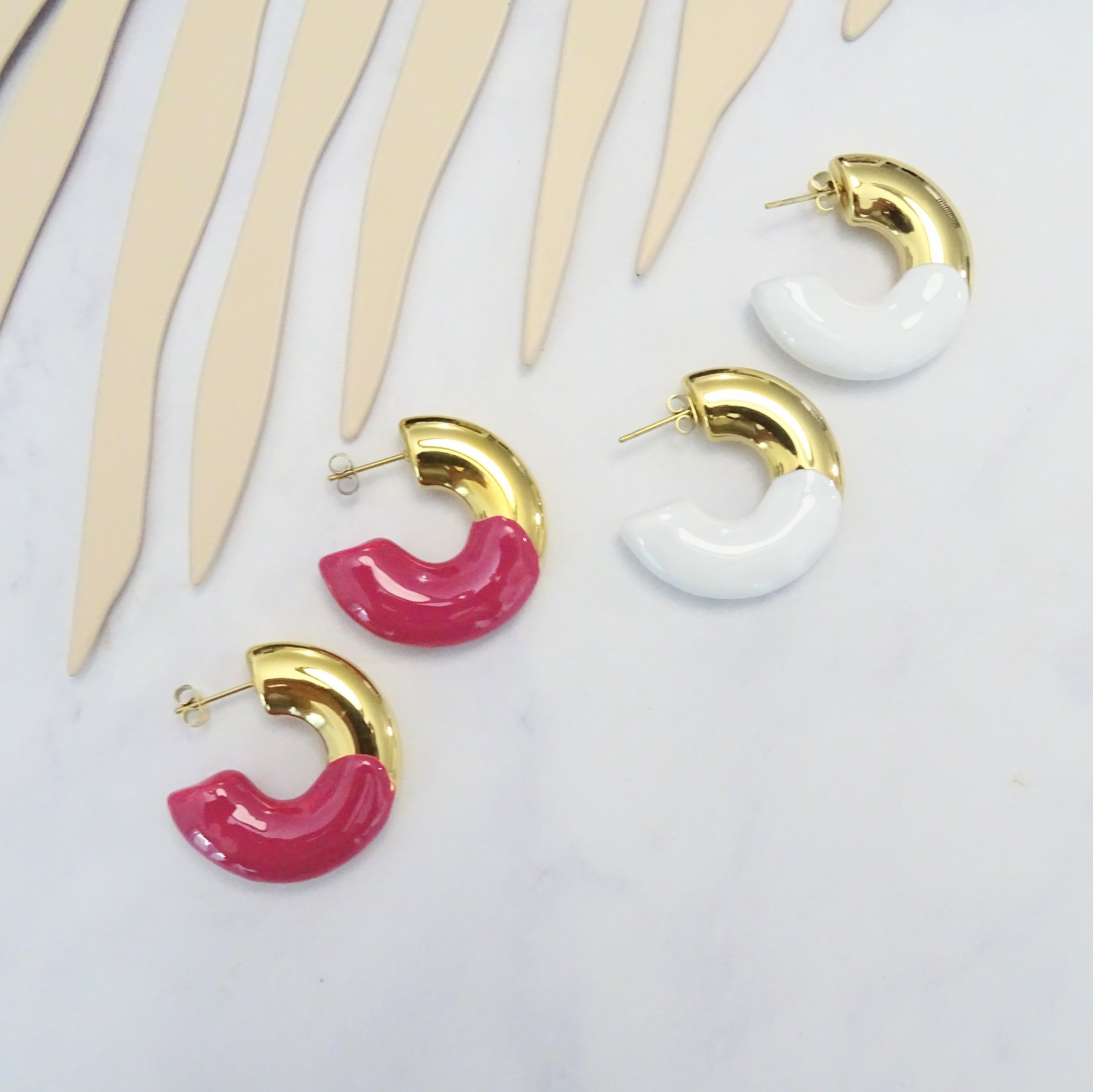 Aretes Acero Inoxidable Chunly Colores