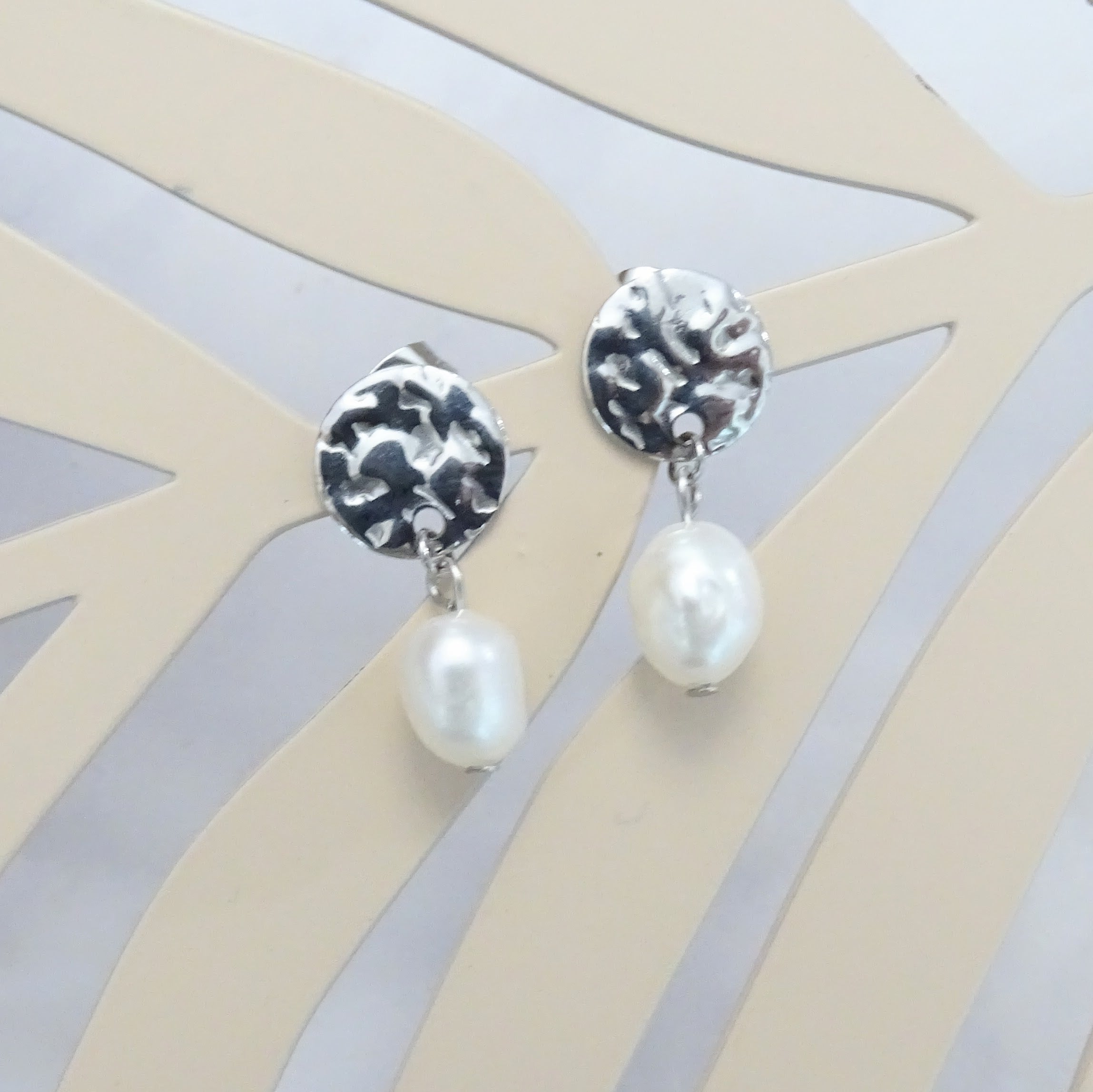 Aretes Acero Inoxidable Stud con Perla