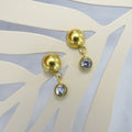 Aretes Acero Inoxidable Cristal Transparente