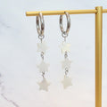 Aretes Acero Inoxidable Plateados Estrella