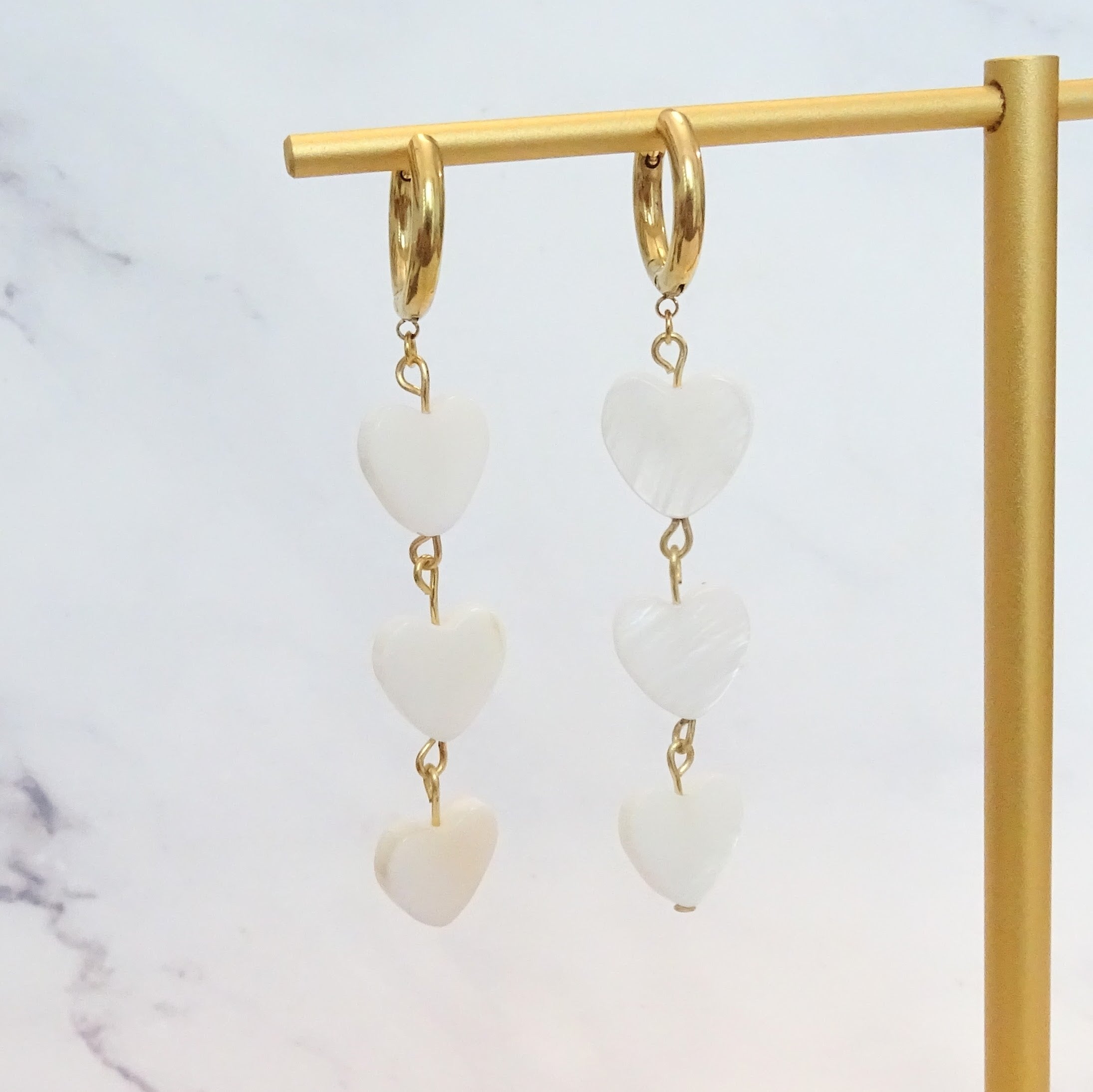 Aretes Acero Inoxidable Corazones