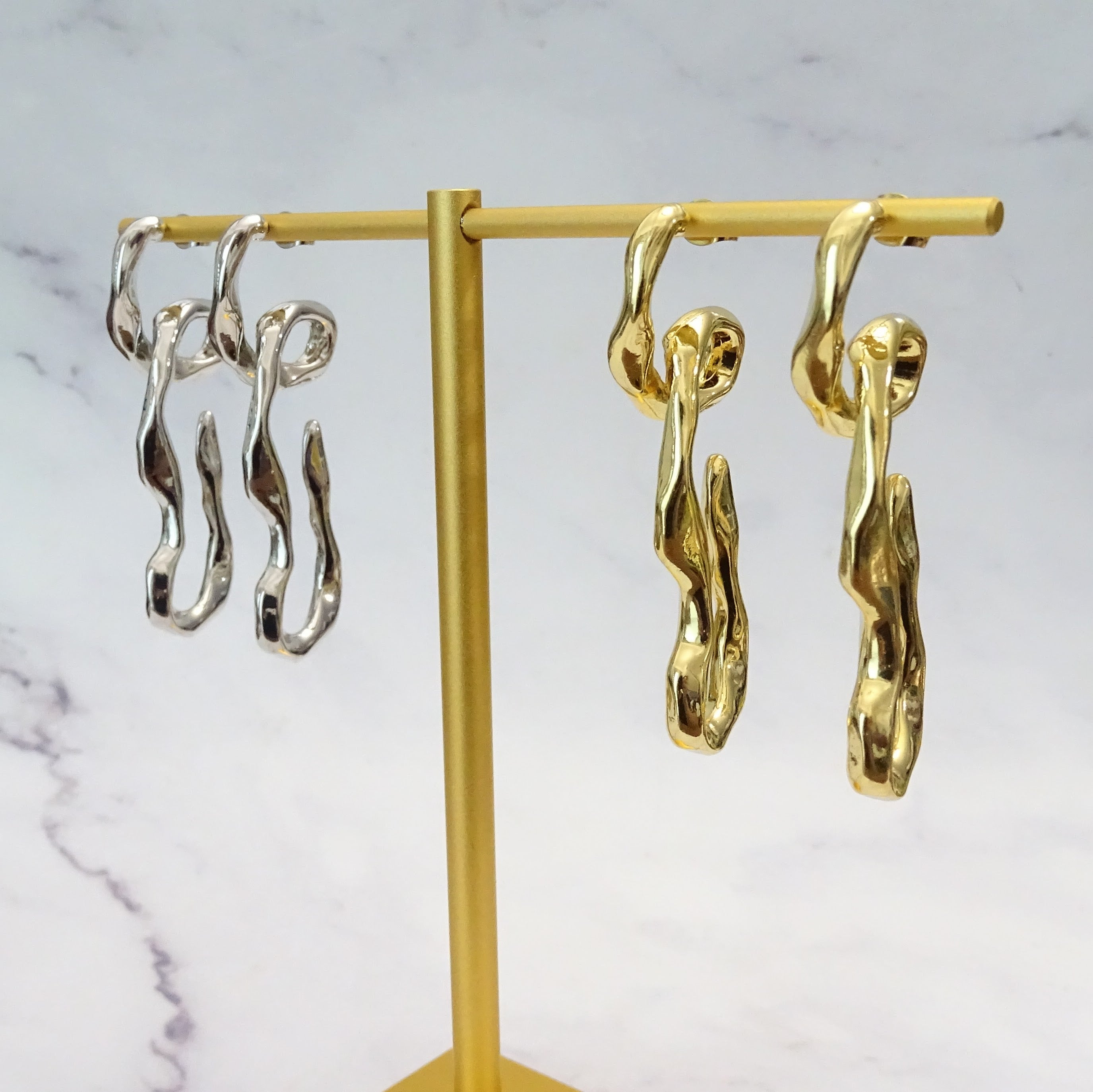 Aretes Acero Inoxidable Garabatos