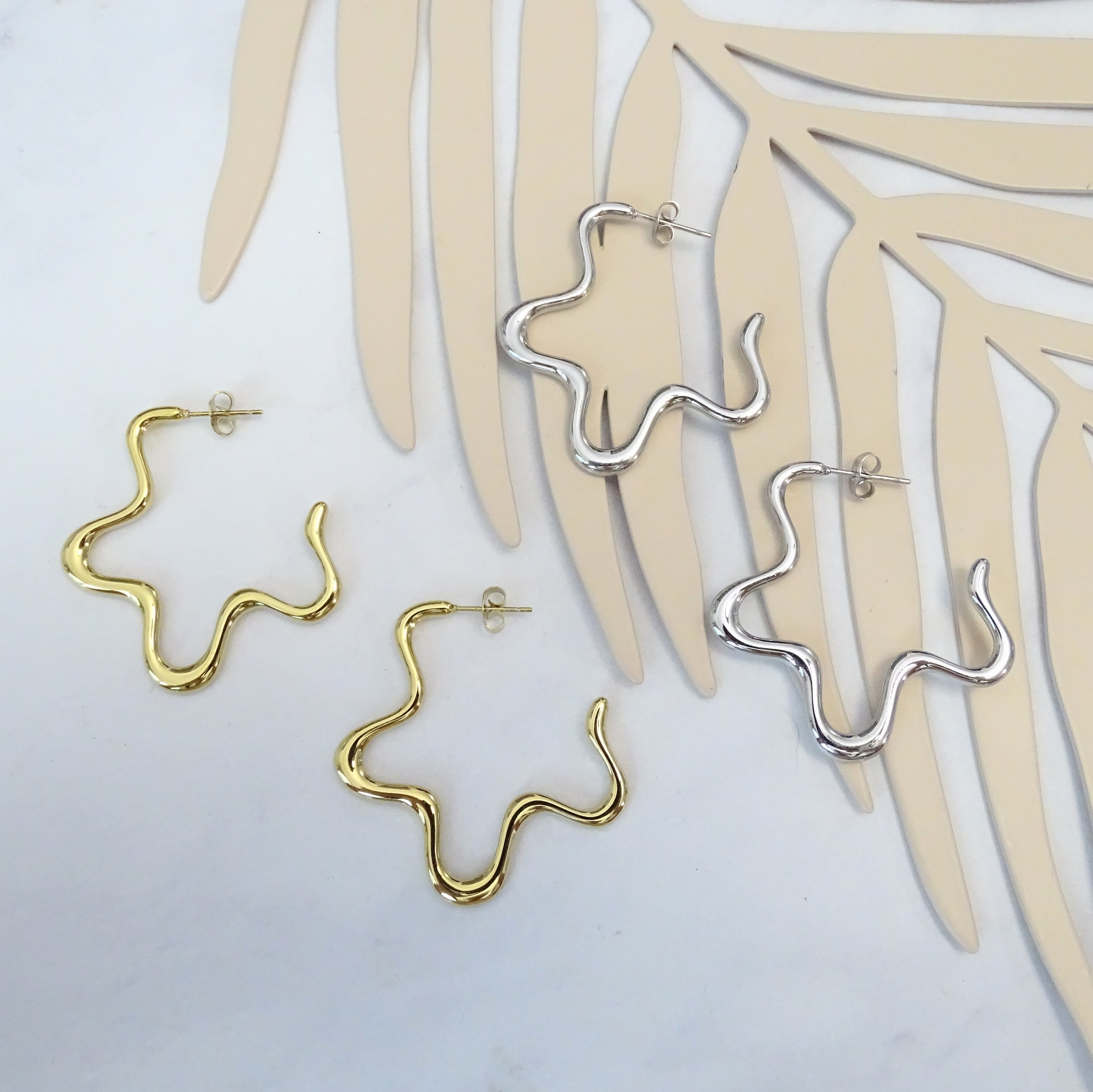 Arracadas Acero Inoxidable ZigZag