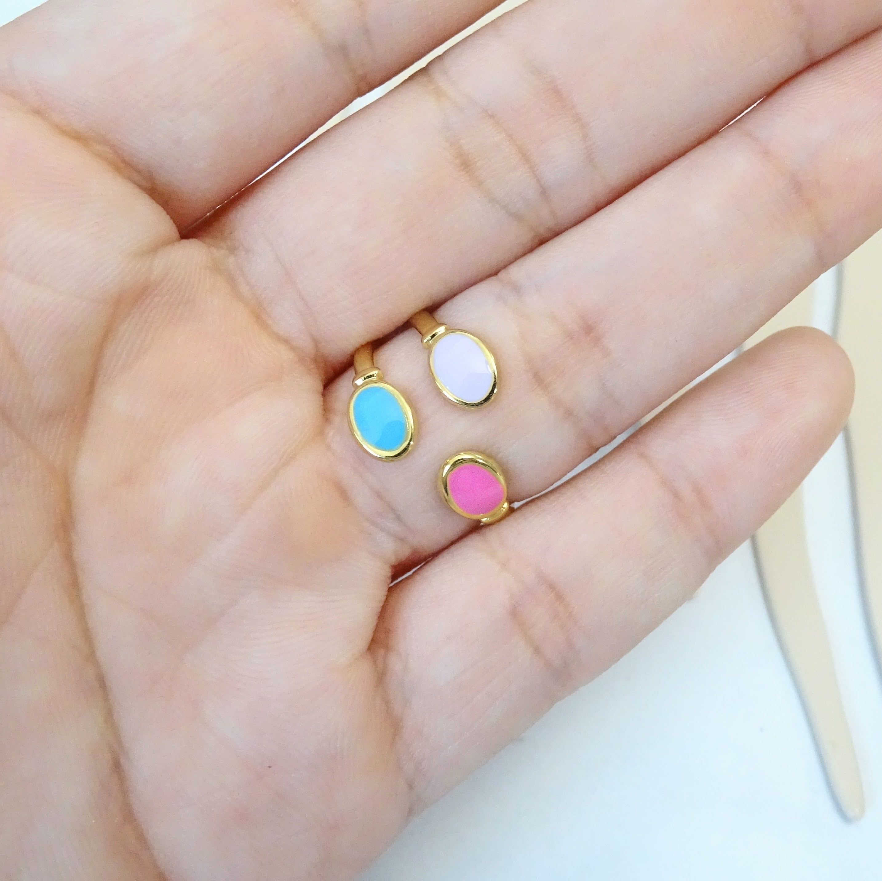 Anillo Acero Inoxidable Ovalo Colores