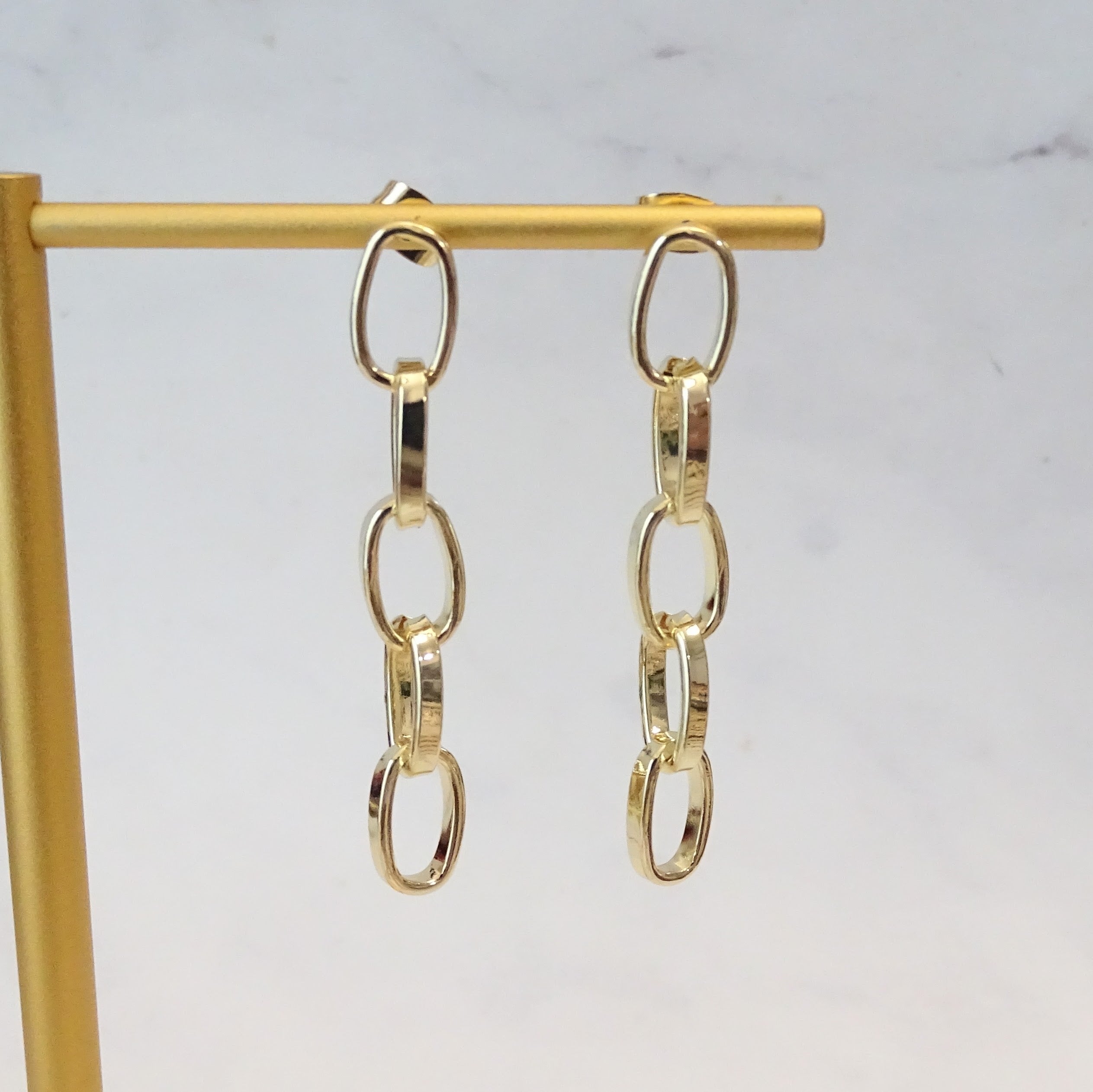 Aretes Acero Inoxidable Eslabon Cadena