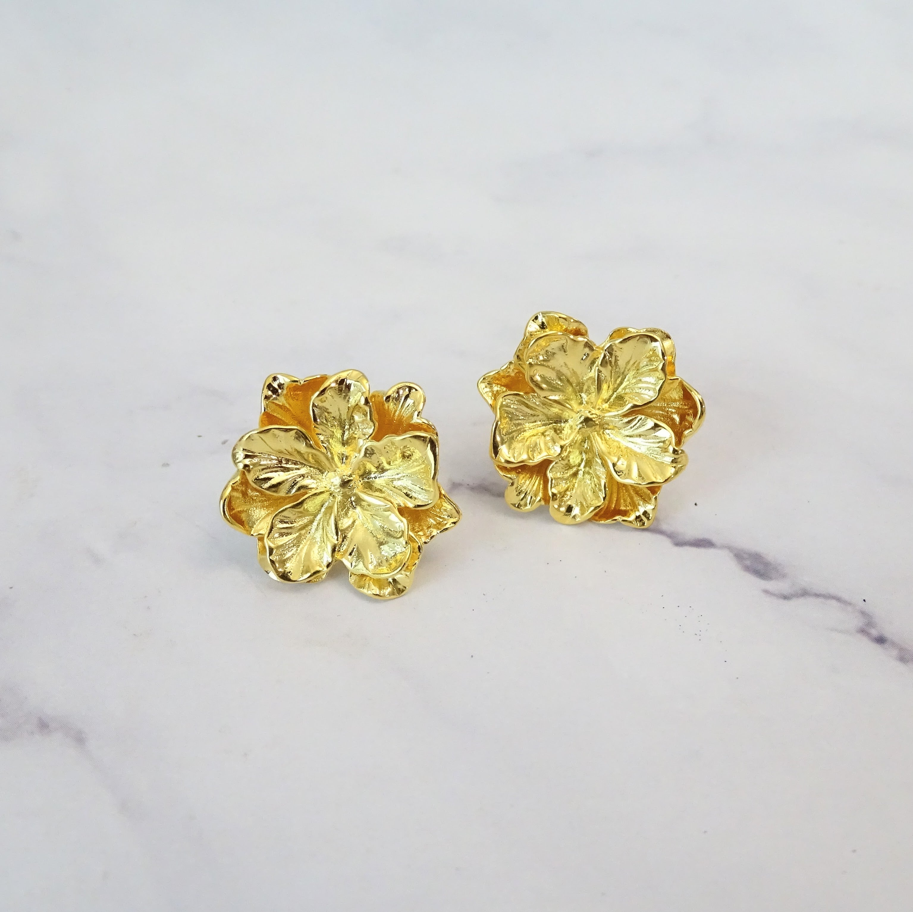Aretes Acero Inoxidable Flor