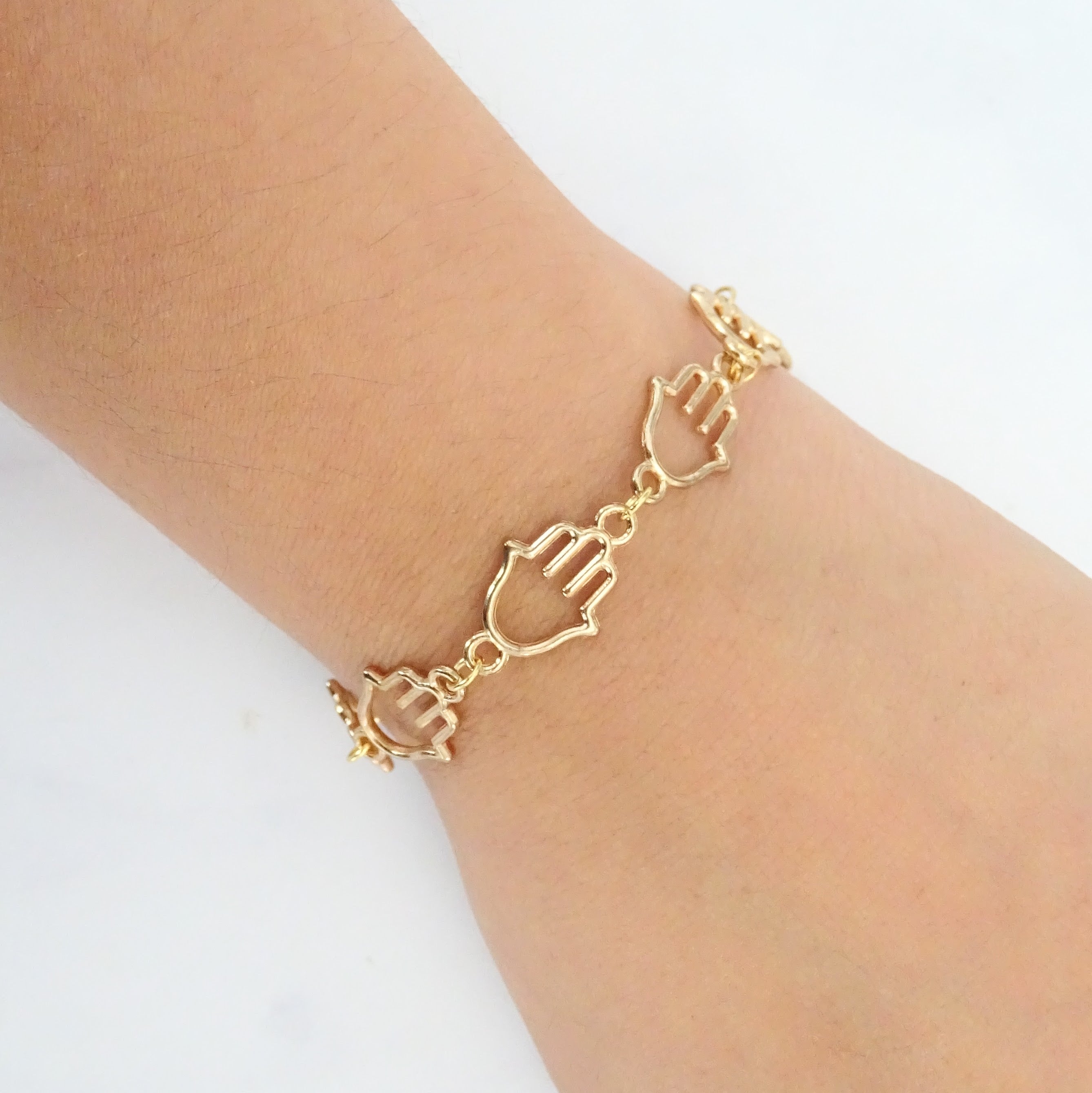 Pulsera Chapa de Oro Manitas