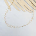 Collar Chapa de Oro Circulos con Perlas