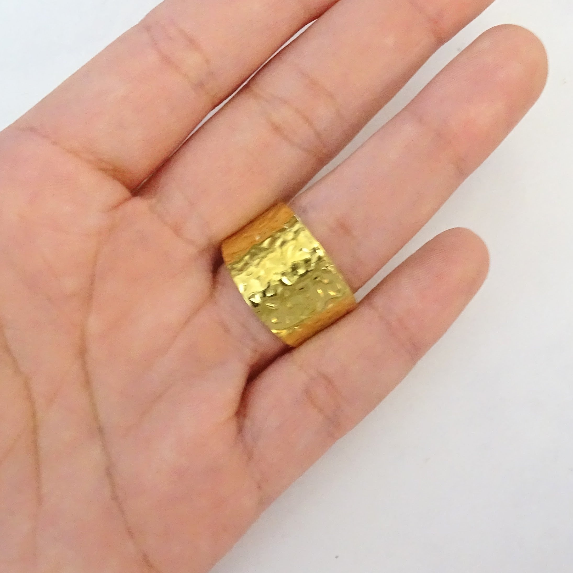 Anillo Acero Inoxidable Plano Textura