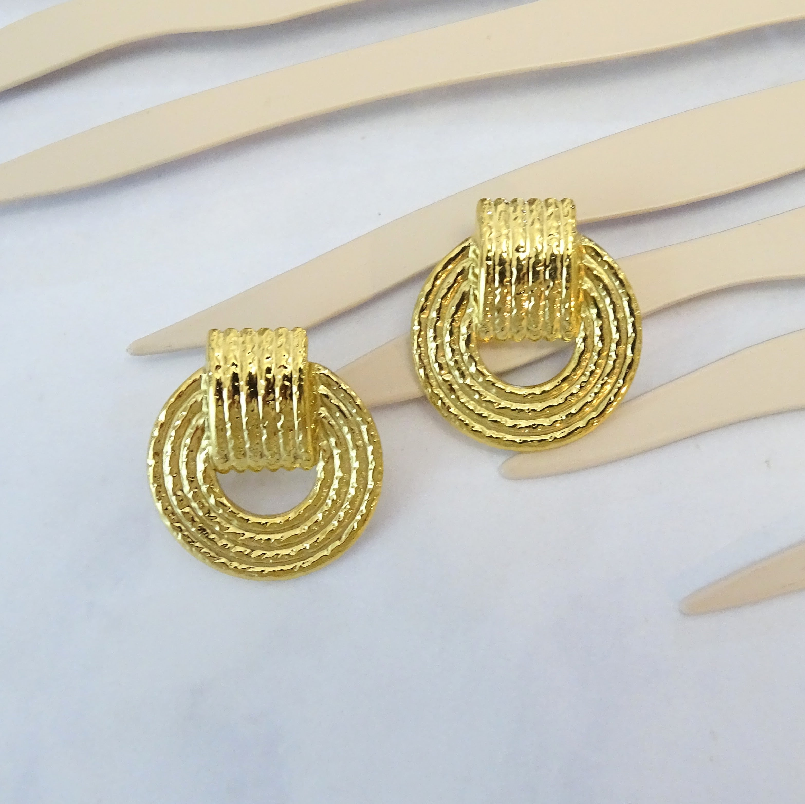 Aretes Acero Inoxidable Circulo Colgante