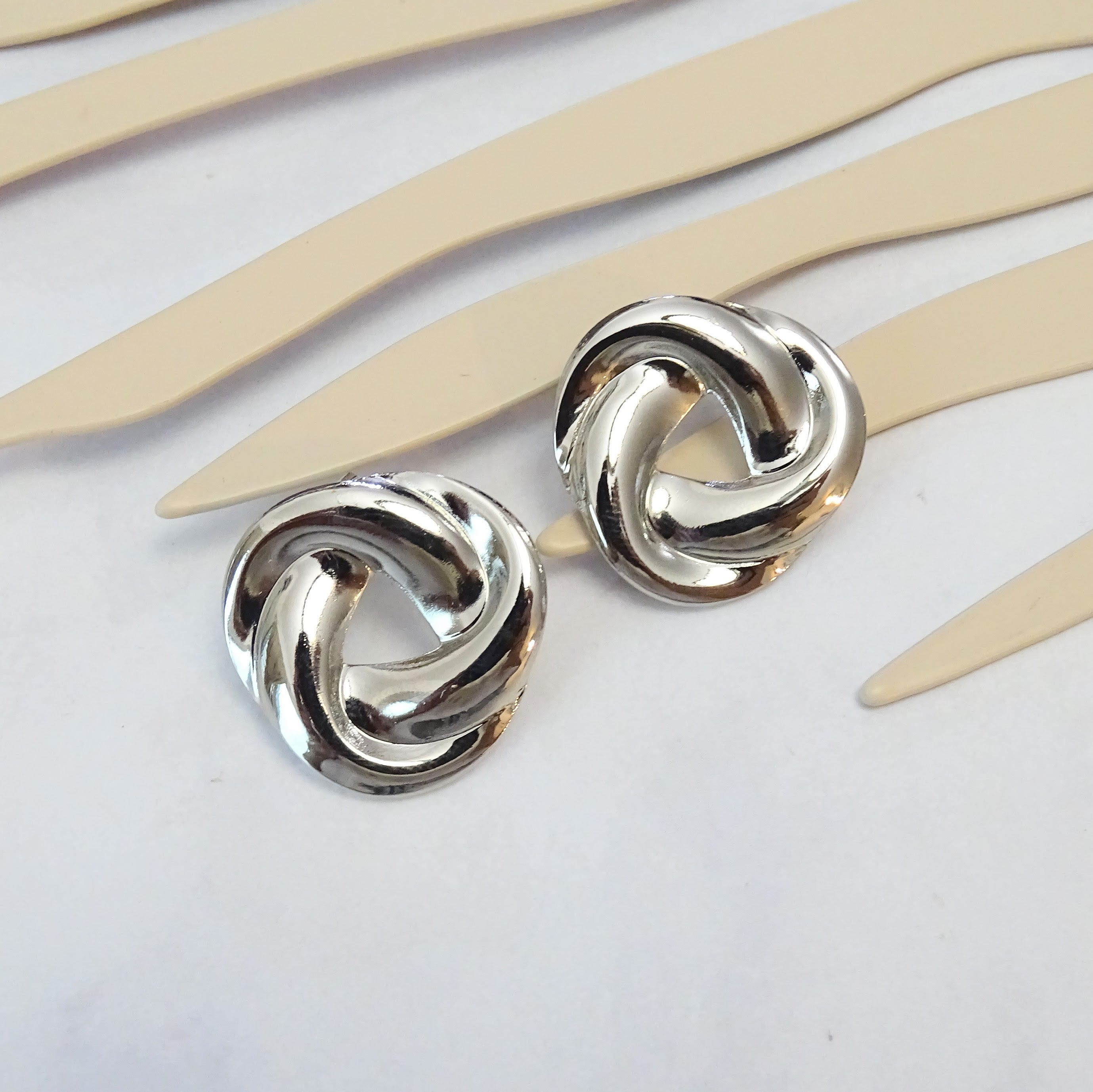 Aretes Acero Inoxidable Nudo