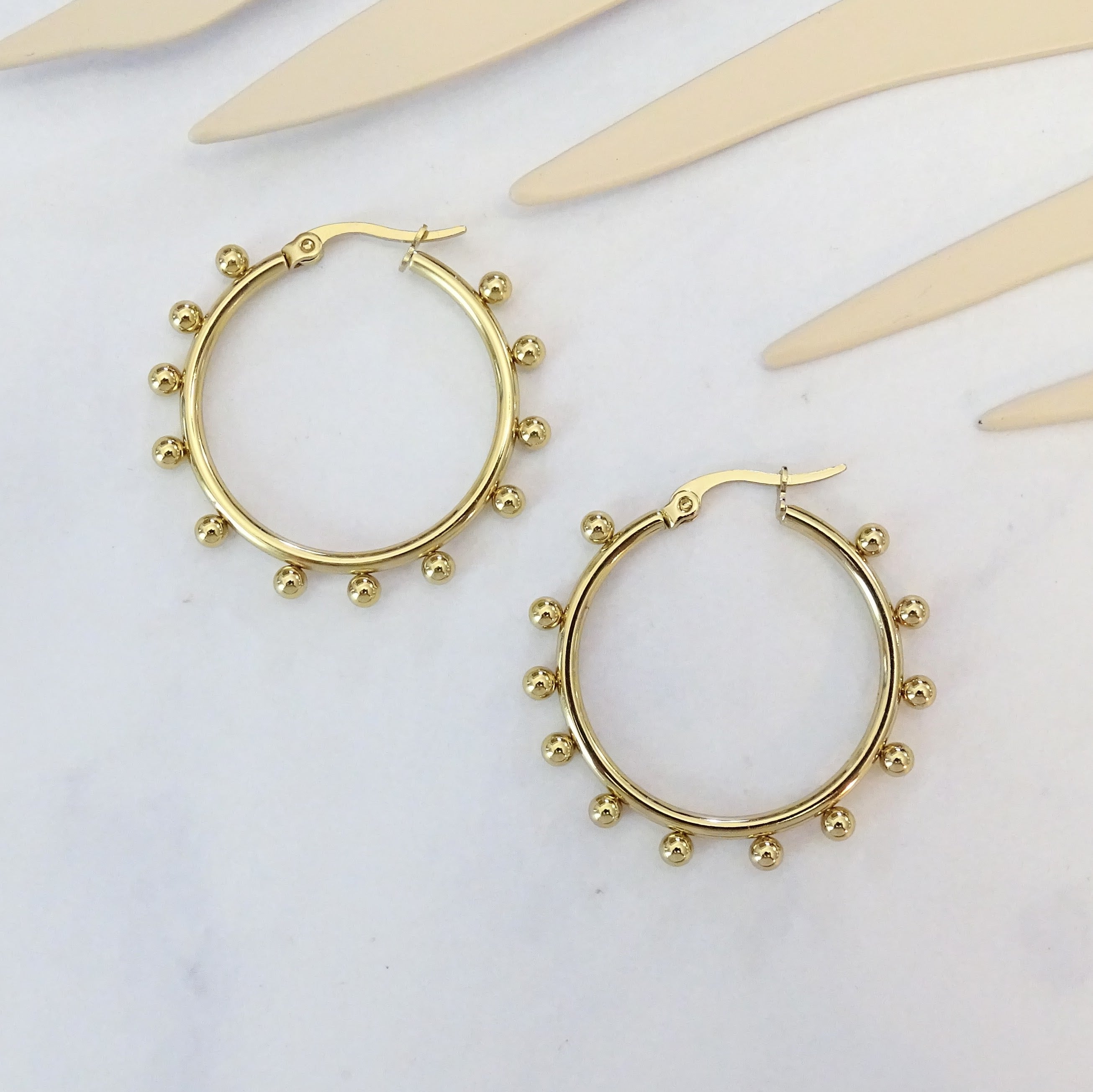 Arracadas Acero Inoxidable Bolitas