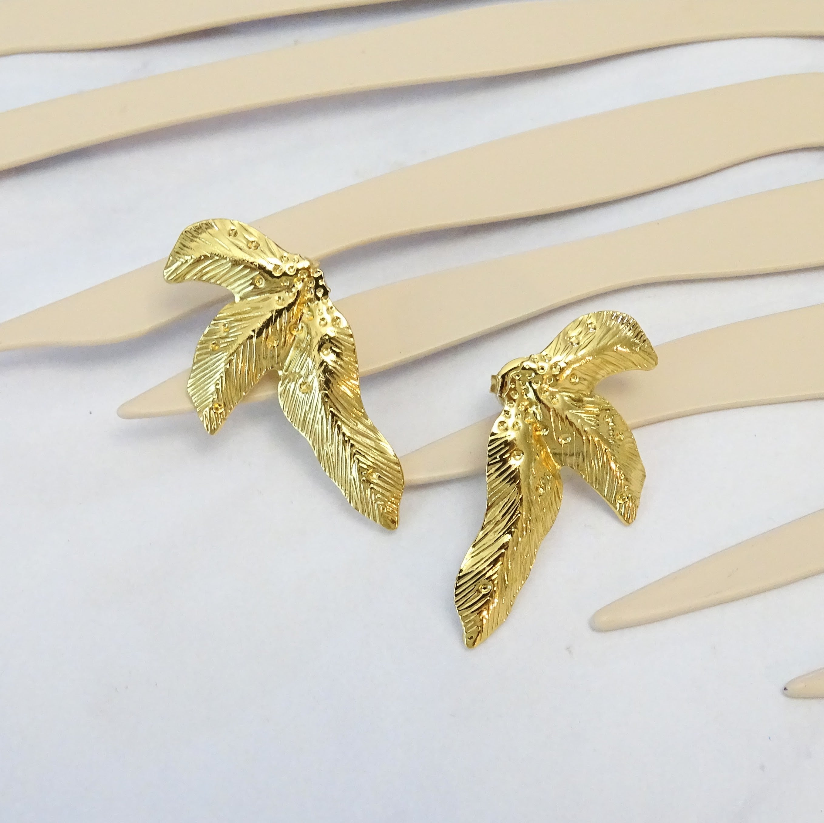 Aretes Acero Inoxidable 3 Hojas