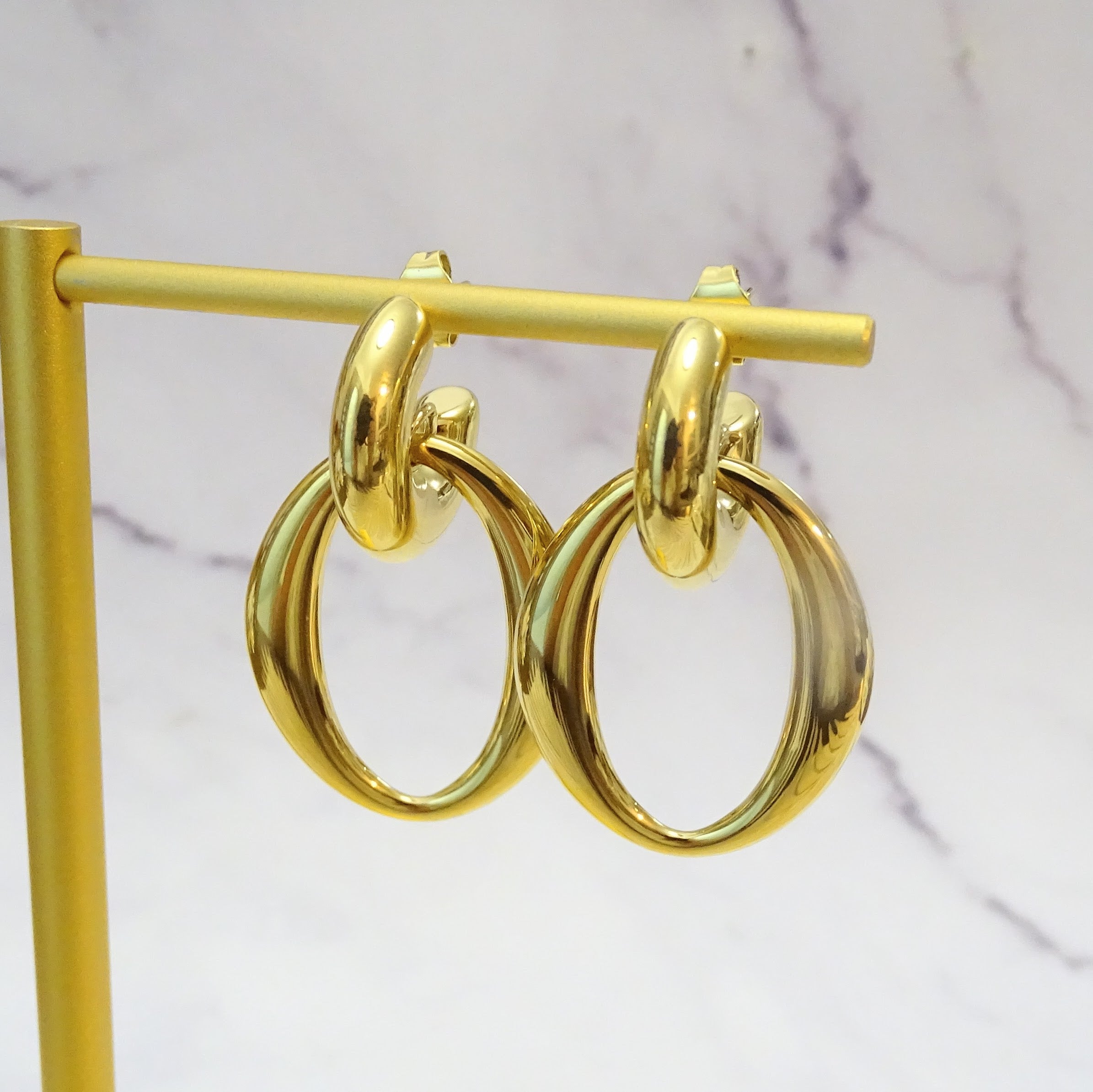 Aretes Acero Inoxidable Ovalos