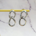 Aretes Acero Inoxidable Dos Eslabones