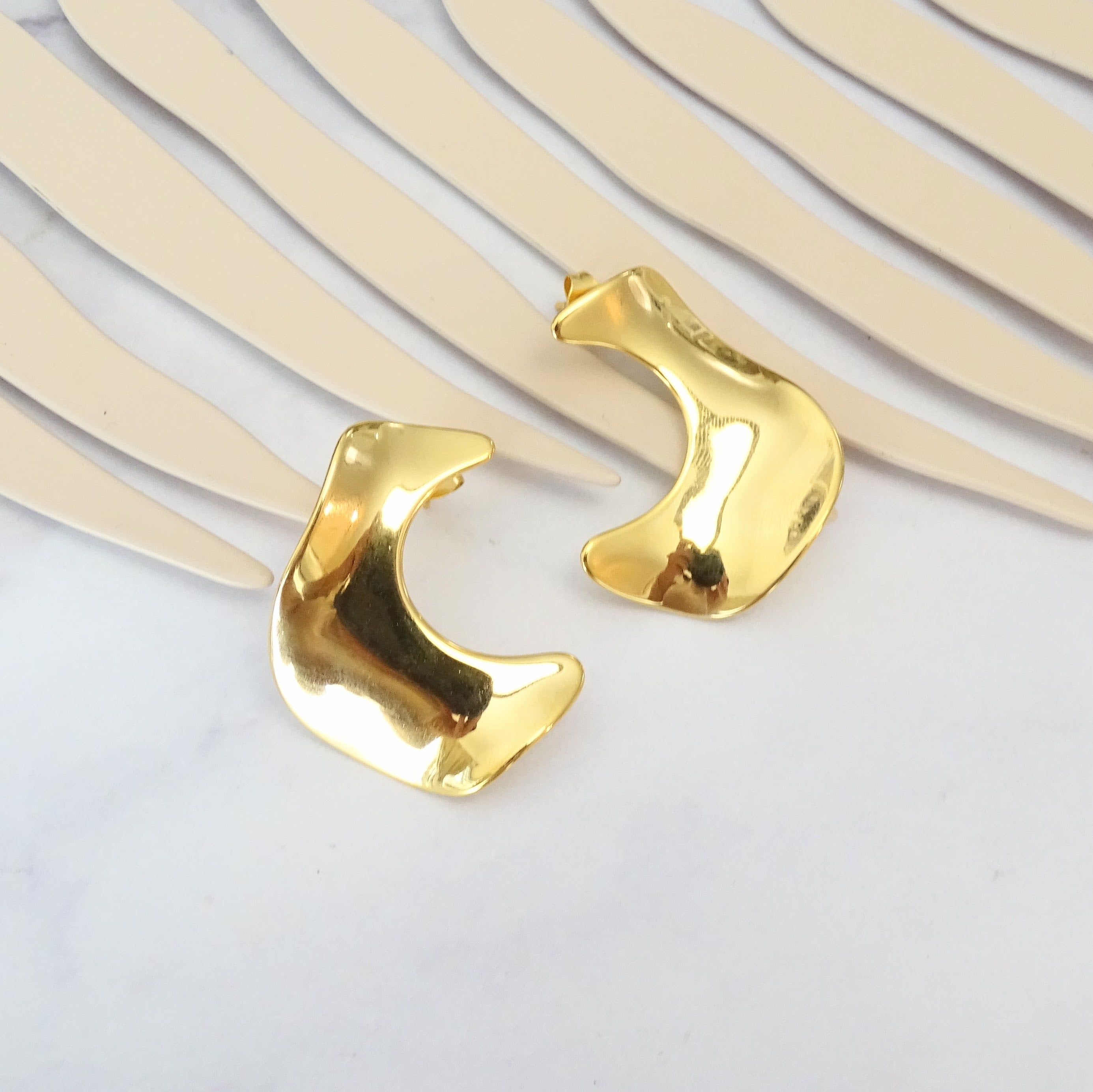 Aretes Acero Inoxidable Curvas