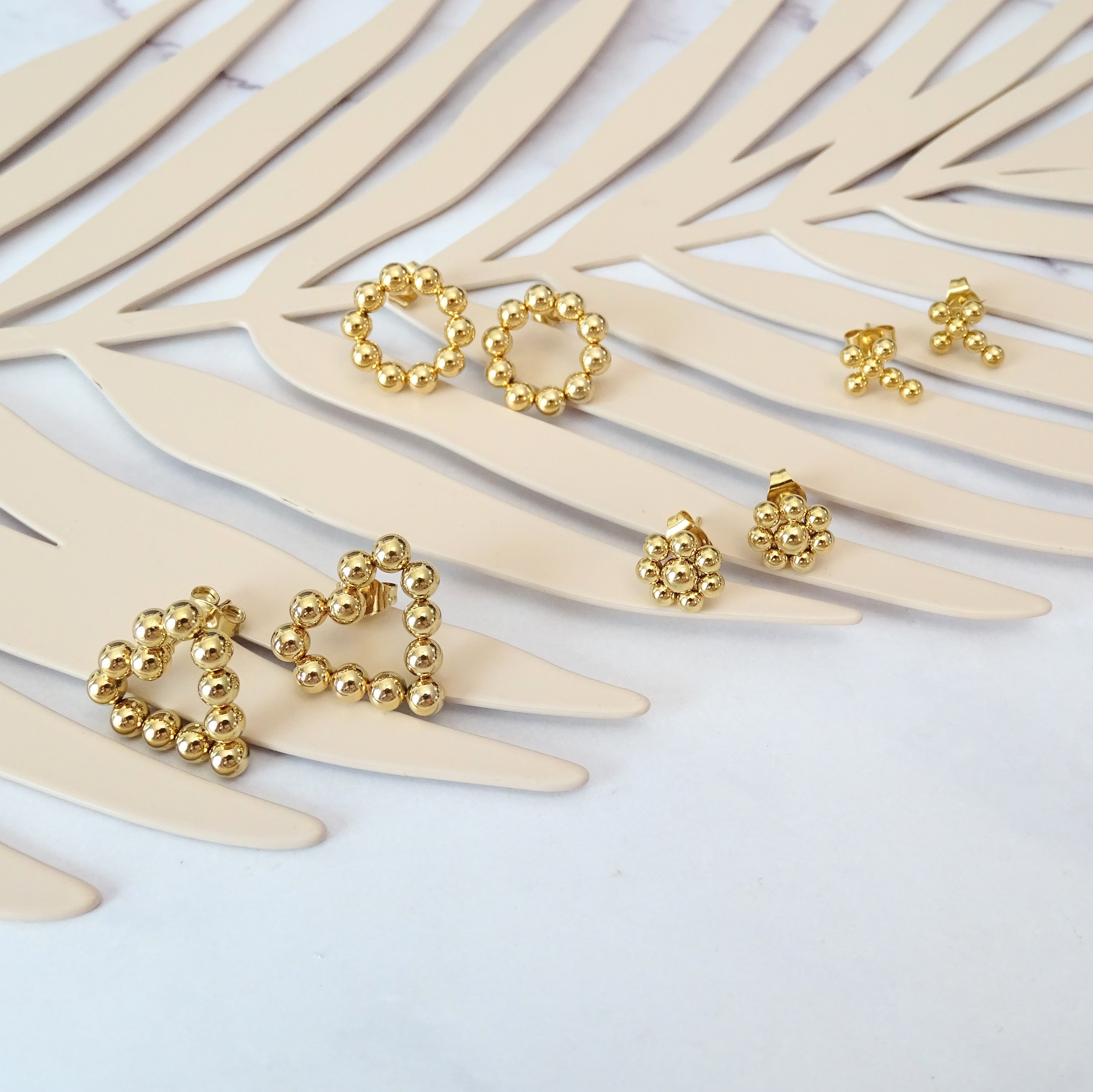 Aretes Acero Inoxidable Bolitas