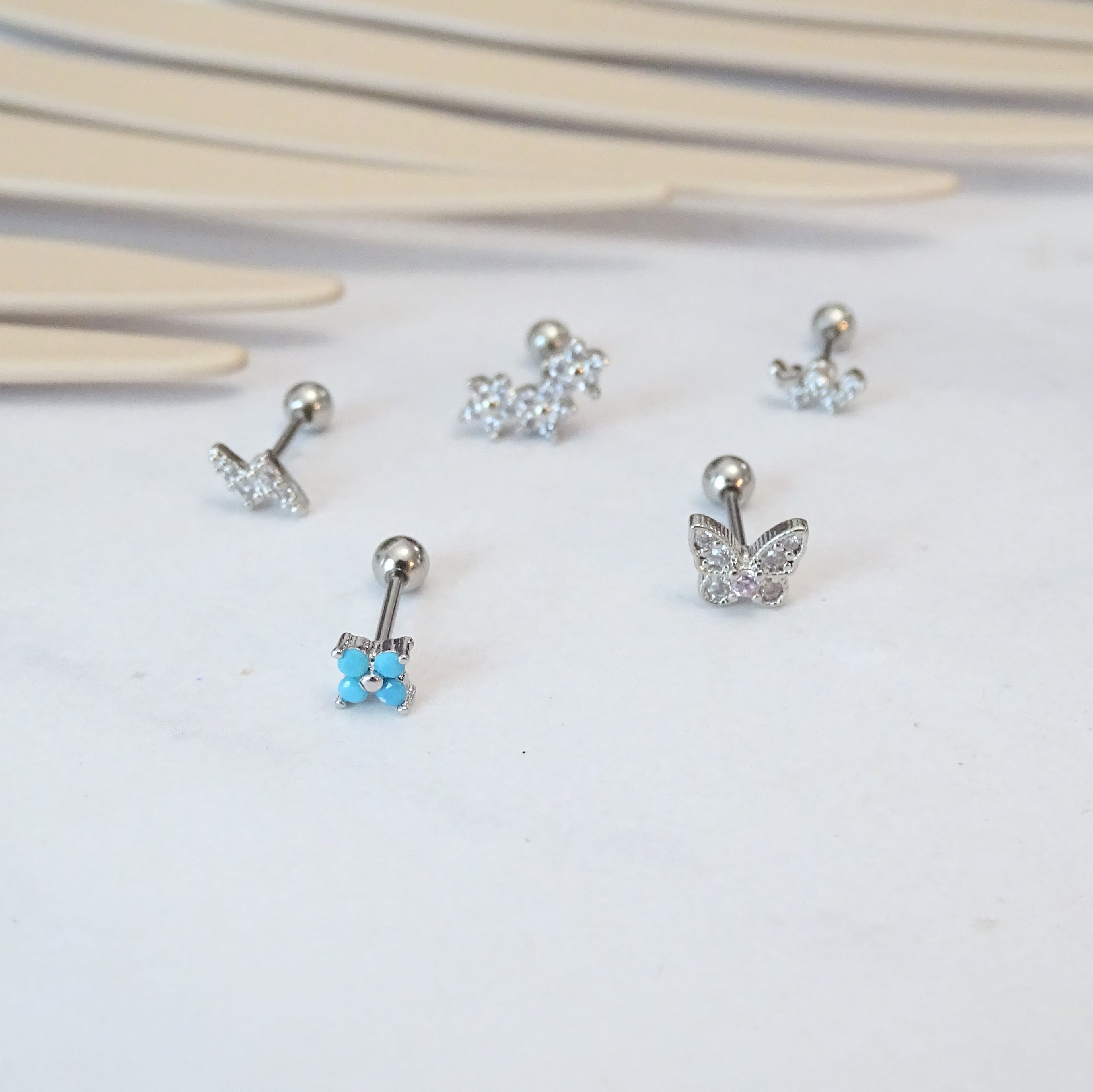 Piercing Acero Inoxidable Plateado