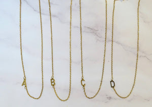 Collar Acero Inoxidable Inicial Lateral