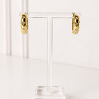 Aretes Acero Inoxidable Chunky con mini cristales
