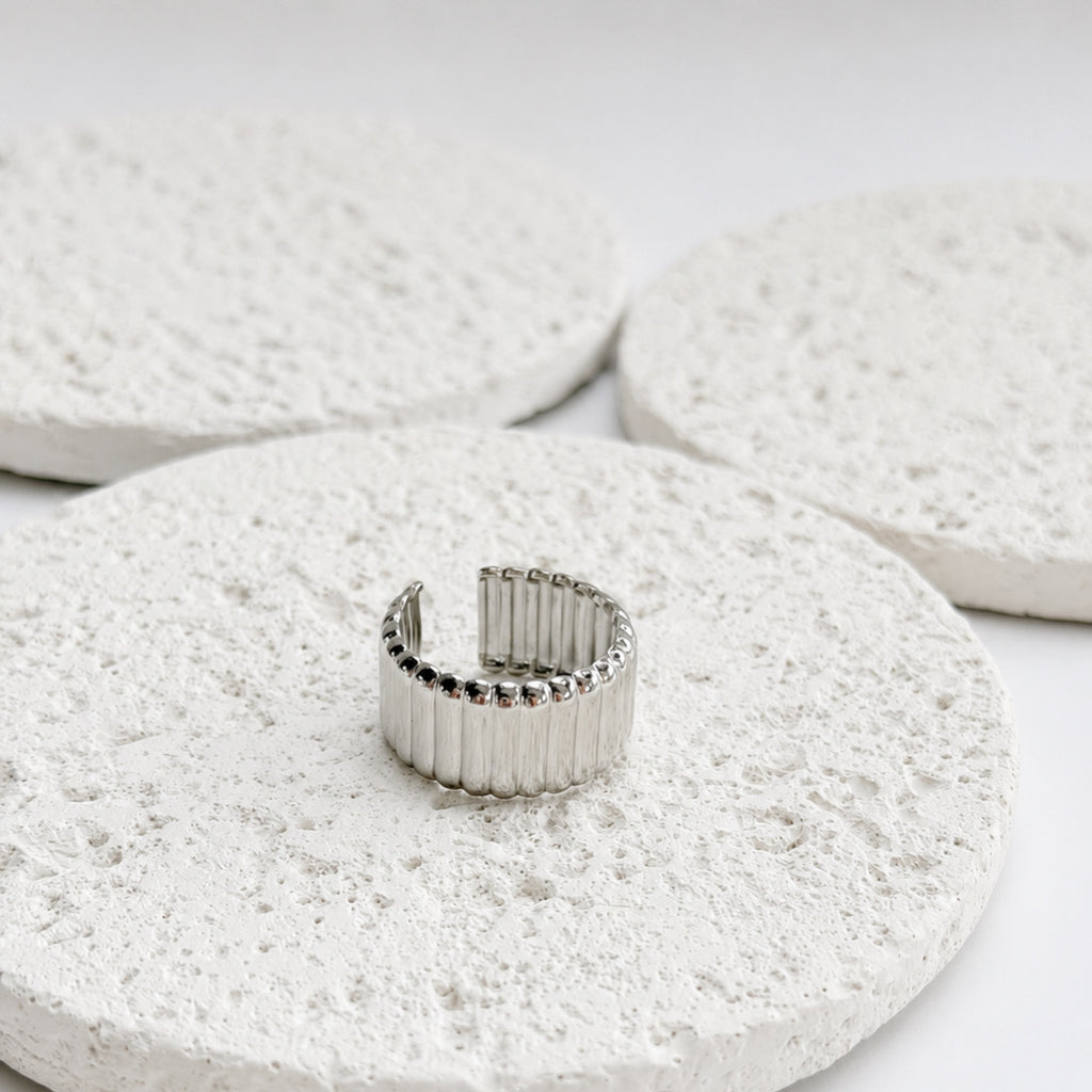 Anillo Acero Inoxidable Rayas