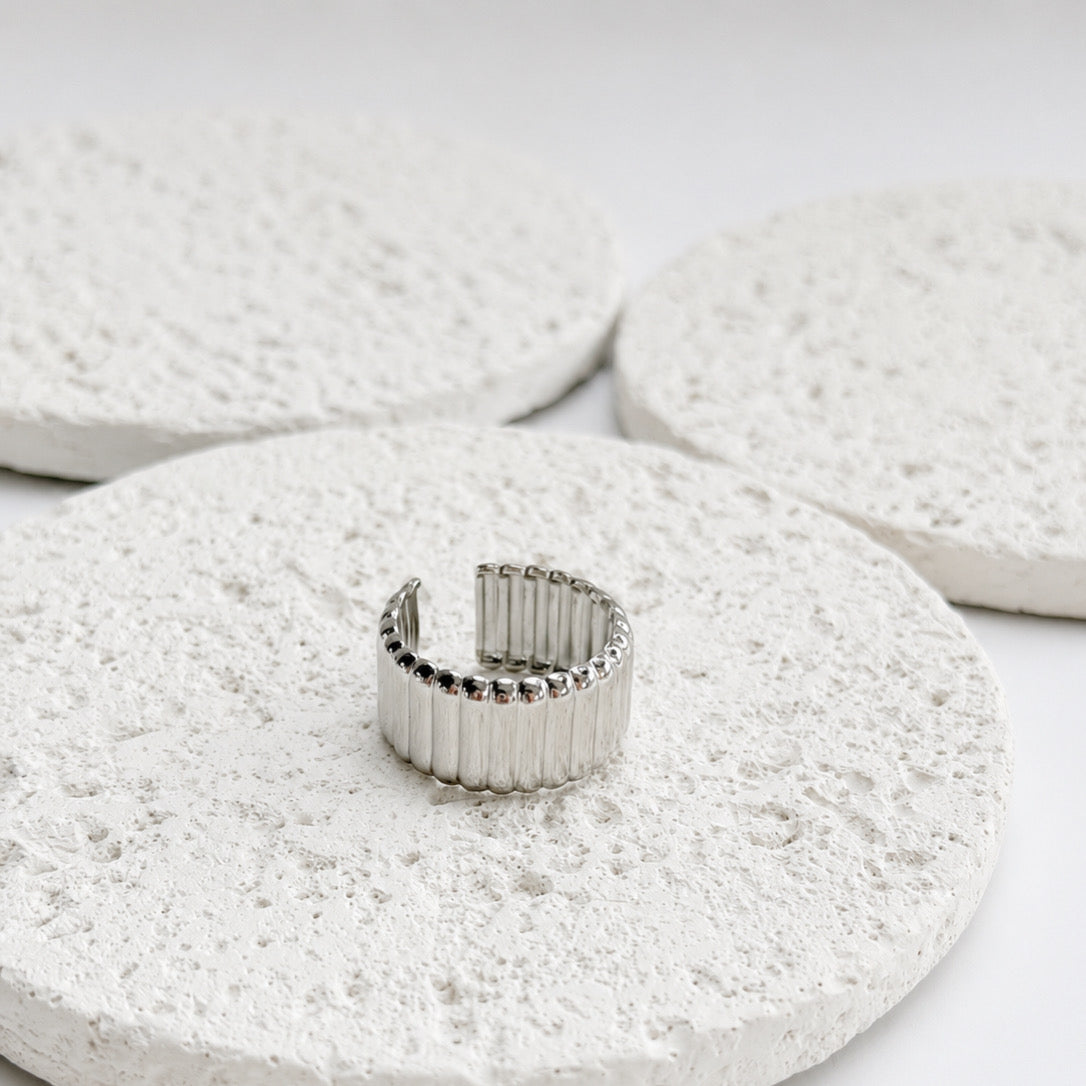 Anillo Acero Inoxidable Rayas