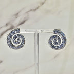 Aretes Acero Inoxidable Espiral Brillante