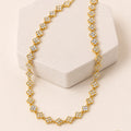 Collar Acero Inoxidable 15 trebols con cristales