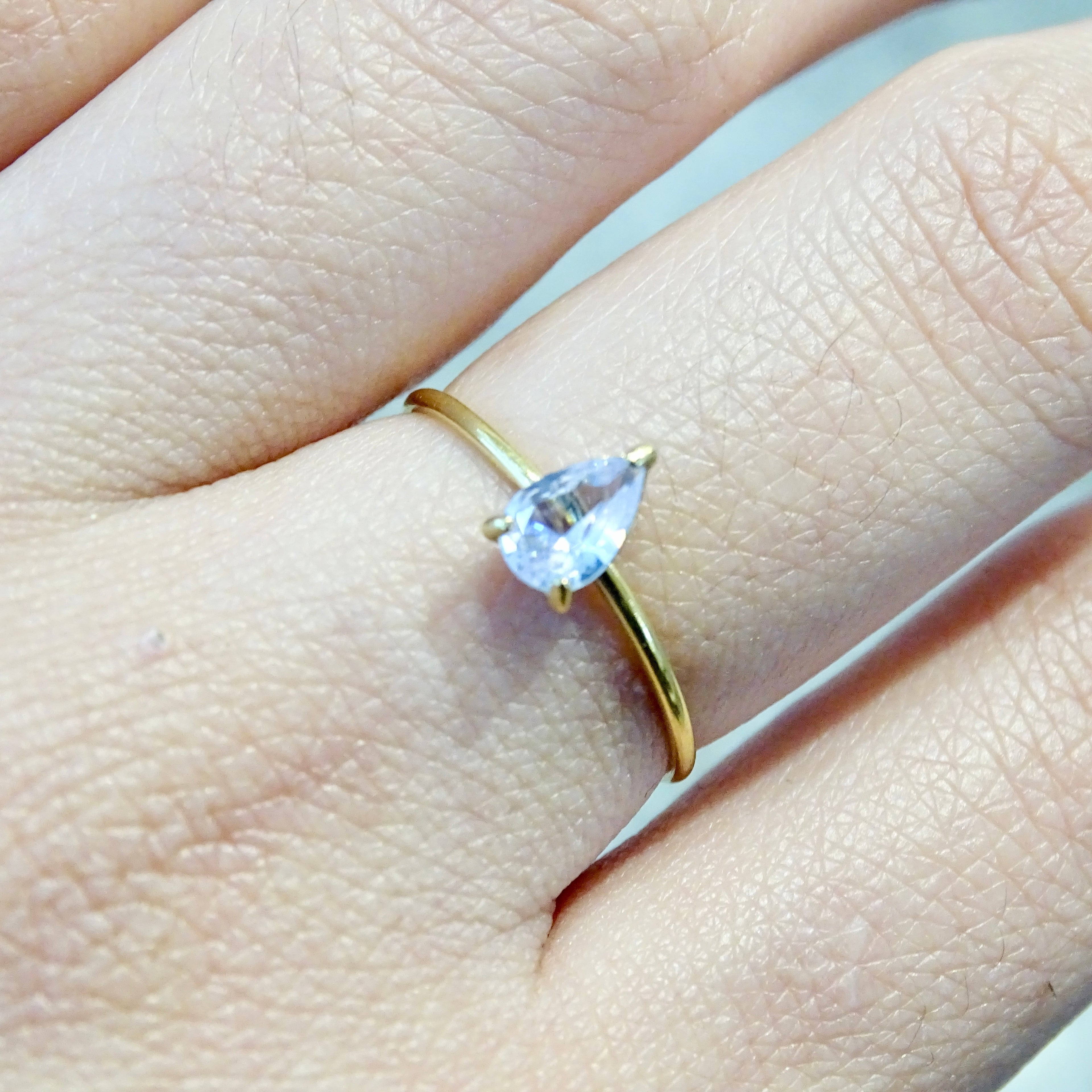 Anillo Acero Inoxidable Zirconia Ajustable