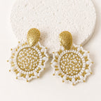 Aretes Chapa De Oro Gota y Mándala
