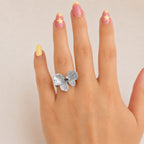 Anillo Acero Inoxidable Moño Mariposa