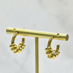 Arracadas Acero Inoxidable Espiral Dorado