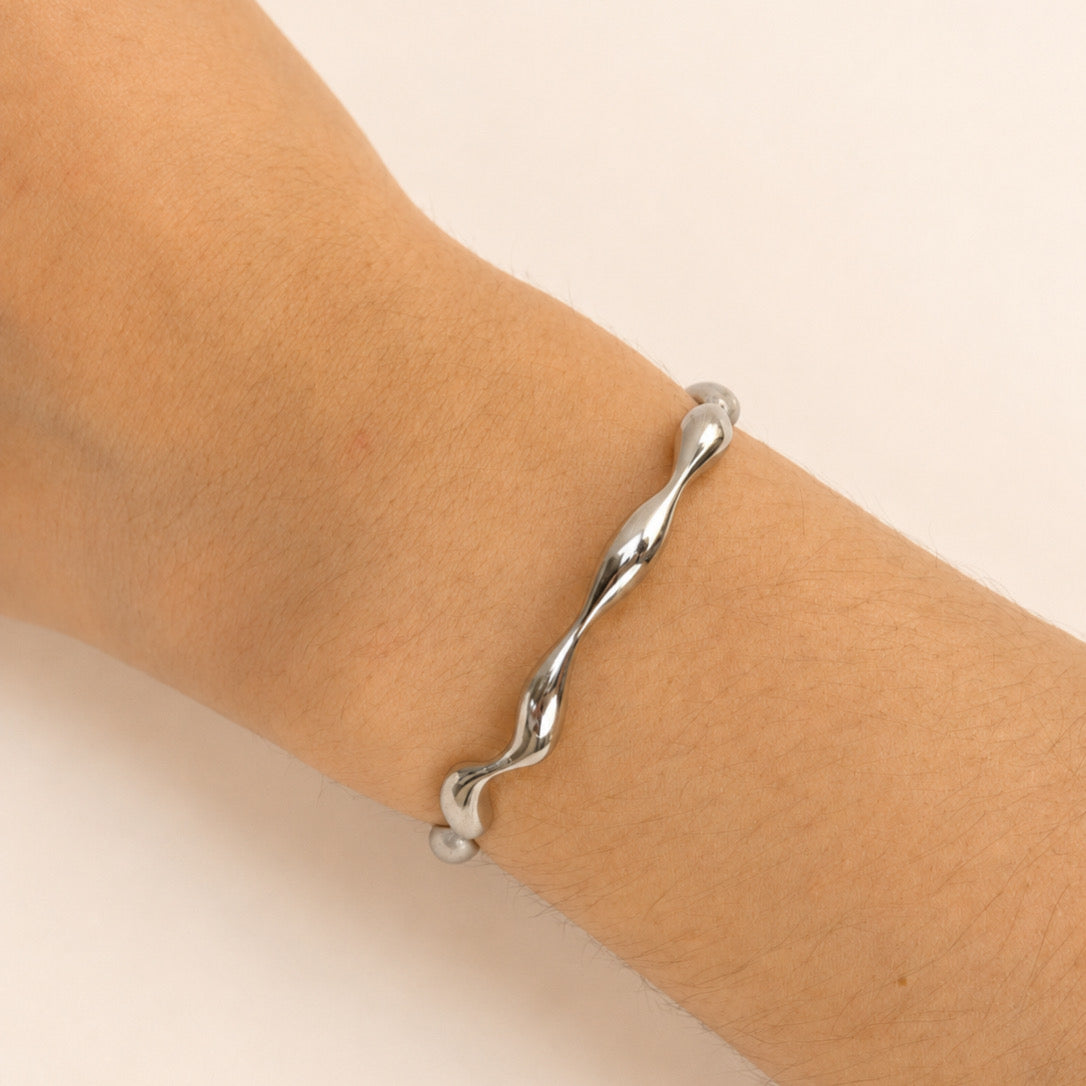 Pulsera Acero Inoxidable Ondas
