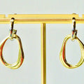 Aretes Acero Inoxidable Bicolor 2 Piezas