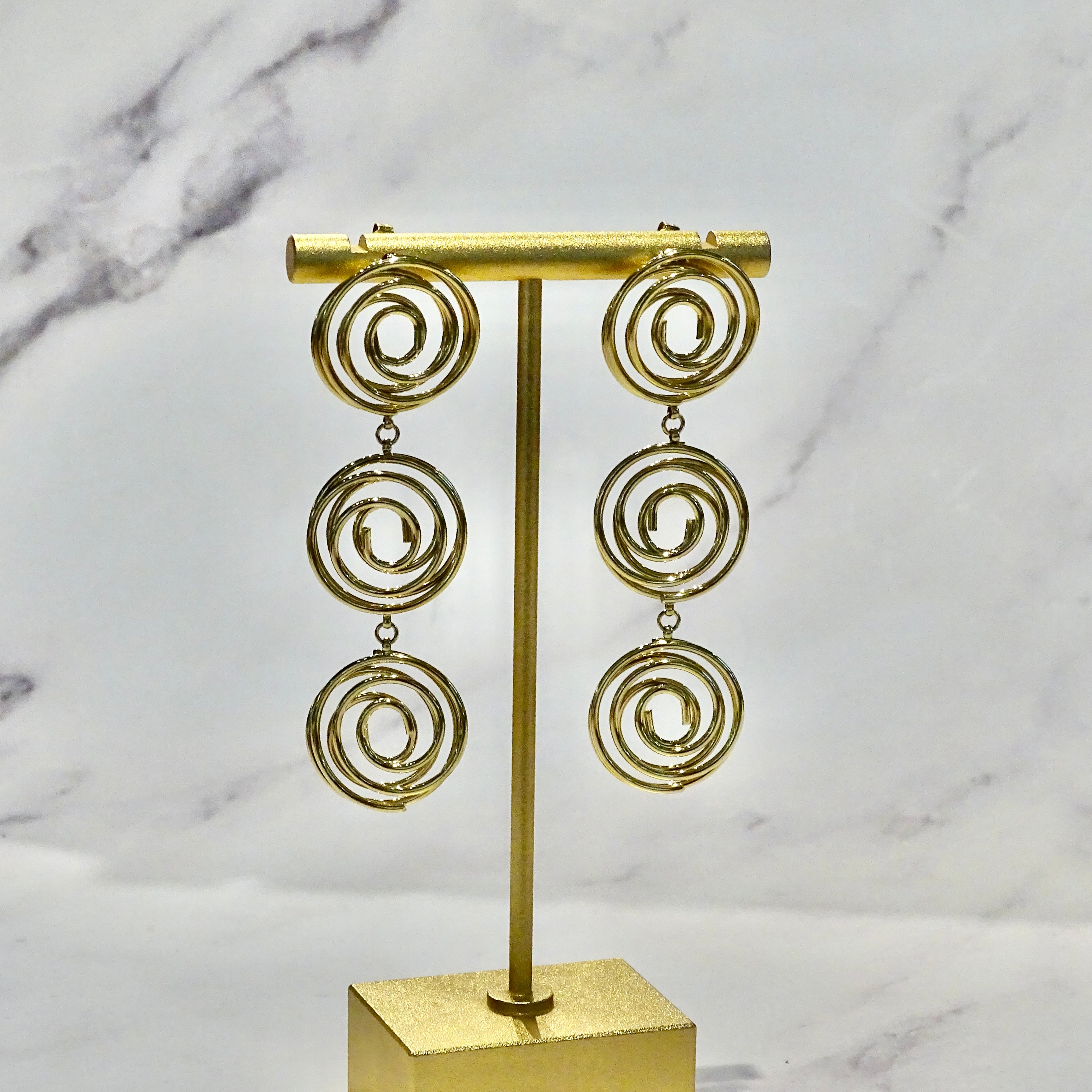 Aretes Acero Inoxidable Aurora Espiral