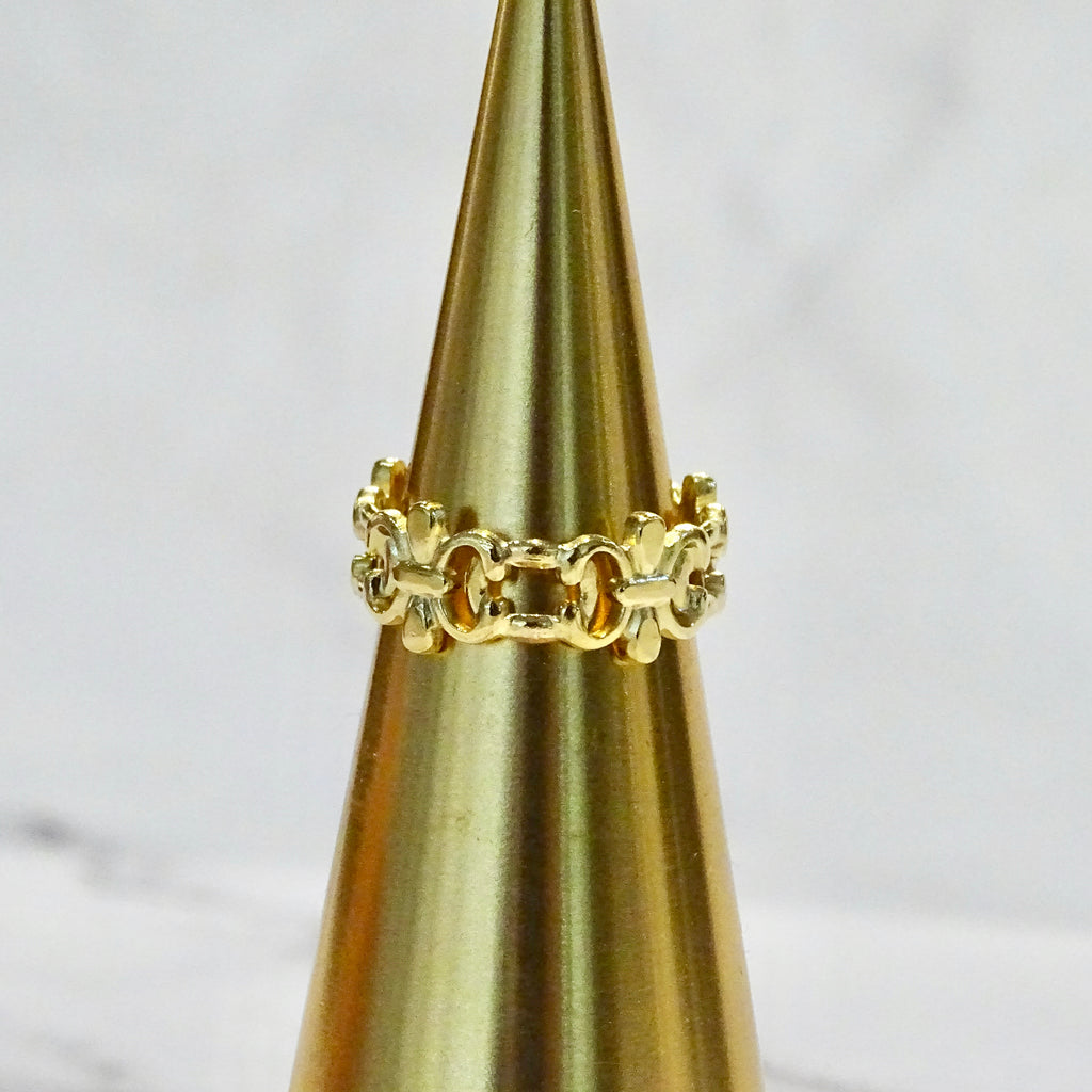 Anillo Acero Inoxidable Eslabón Asimétrico