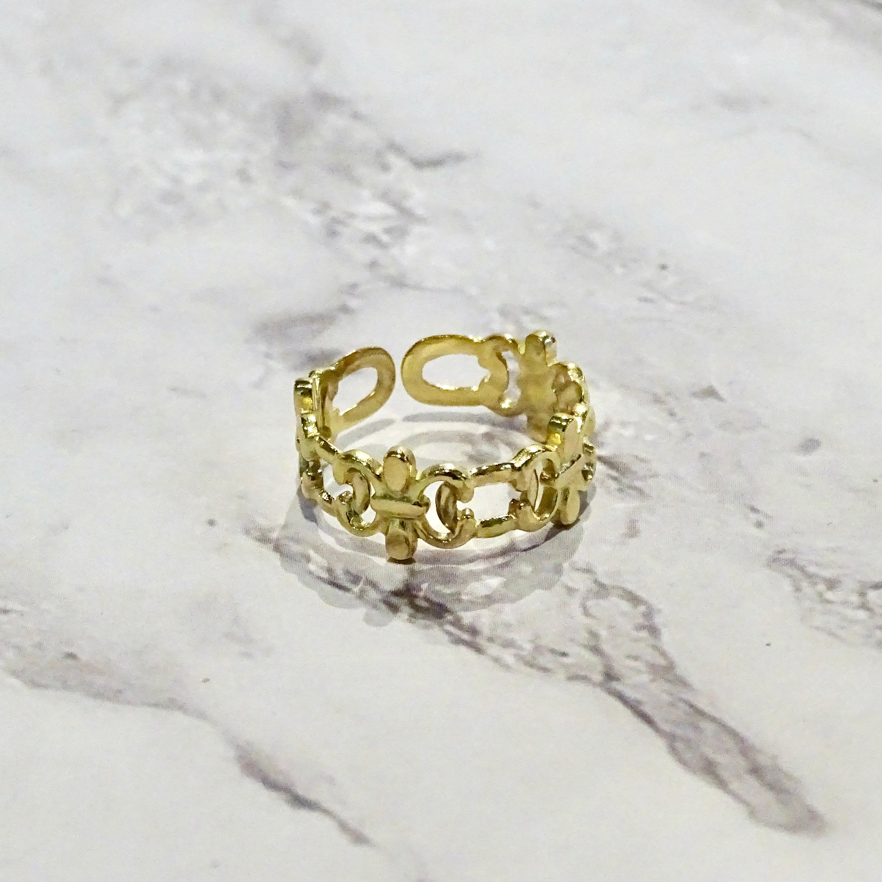 Anillo Acero Inoxidable Eslabón Asimétrico