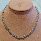 Collar Acero Inoxidable Enlazado con Bolitas